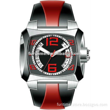 silicone sport watch New sporty chronograph watch fashion design with silicone strap